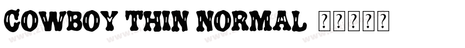 Cowboy Thin Normal字体转换